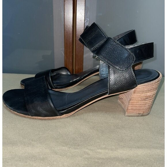 STUART WEITZMAN Shaila Broadband Leather City Open Toe Block Heel Sandals 8.5 - Picture 2 of 8